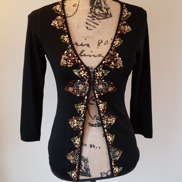 Radzoli Sweaters - Radzoli sequined/beaded sweater size small EUC